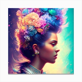 a beautiful young woman Canvas Print