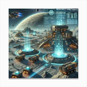 A Futuristic Sci Fi Scene Showcasing The Resource Canvas Print