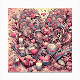 Valentine's Day, heart pattern 1 Canvas Print