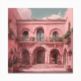 Italian Building With Arches Canvas Print