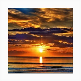 Sunset On The Beach 225 Canvas Print