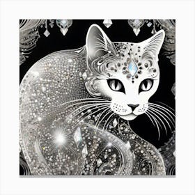 Cat Quilling Jewels Canvas Print