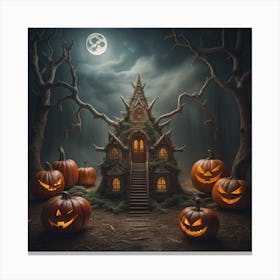 Holloween Surrounded Canvas Print