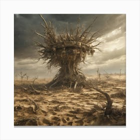 Dead Tree In The Desert 1 Canvas Print