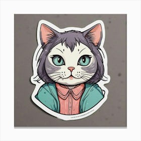 Kawaii Cat 1 Canvas Print