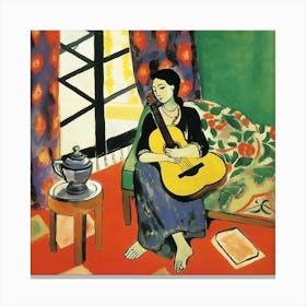 The Musician 3 Matisse Style Canvas Print