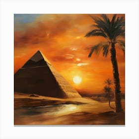 Sunset In Egypt Canvas Print