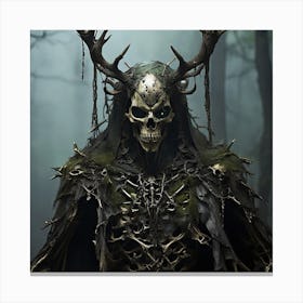 Demon Skeleton (wall art) Canvas Print