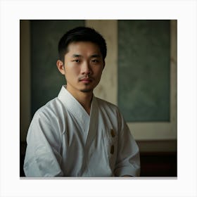 Portrait Of A Karate Student Canvas Print