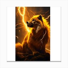 Lightning Wolf Canvas Print