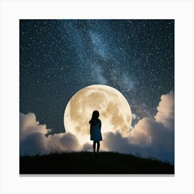 Full Moon In The Sky Canvas Print