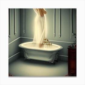 Woman In A Bath Canvas Print