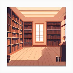 Library Interior Canvas Print