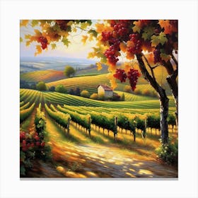 Vineyard Field Canvas Print