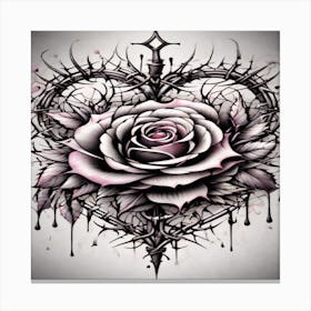 Heart Tattoo Designs Canvas Print