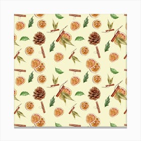 Oranges And Pinecones Canvas Print