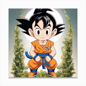 Kid Goku Painting (16) Canvas Print