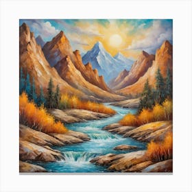 autumn mountain Canvas Print