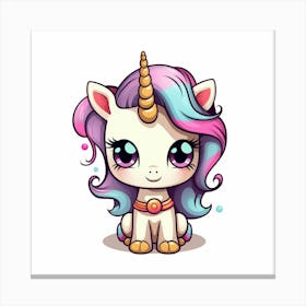 Cute Unicorn 538 Canvas Print