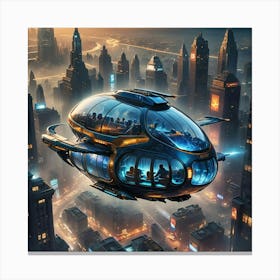 Alien Citytaxi Canvas Print