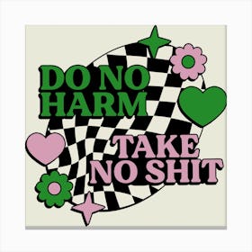 Do No Harm Take No Shit Canvas Print