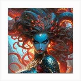 Octopus Woman by Canvas Print