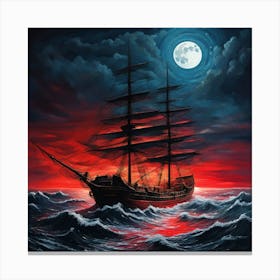 Ship At Sea 2 Canvas Print