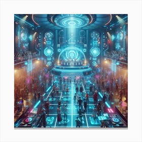 Futuristic Nightclub 2 Canvas Print