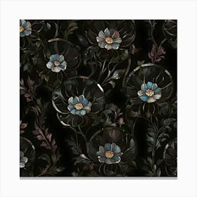 Black And White Flowers 6 Canvas Print