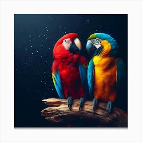 Colorful Parrots Canvas Print