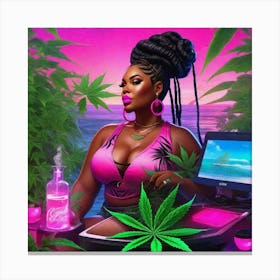 Weed Girl 1 Canvas Print