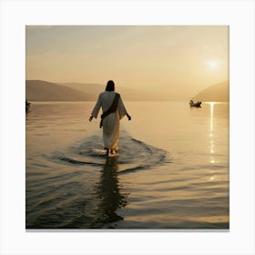 Jesus Walking On Water Canvas Print