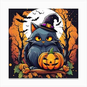 Halloween Cat 1 Canvas Print