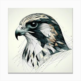 Falcon - Abstract Line Art Illustration 214 Canvas Print