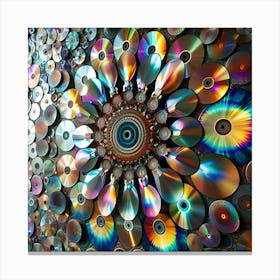 Old School Cd S As Abstract Art 4 Canvas Print