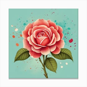 Pink Rose 1 Canvas Print