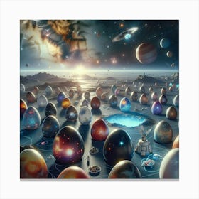 Space Eggs Canvas Print