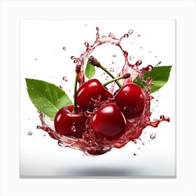 Cherry Splash Canvas Print