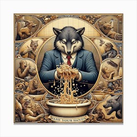 Wash Your Hands Filthy Animal Art Print 3 Canvas Print