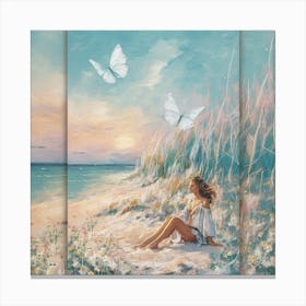 Butterfly On The Beach 11 Canvas Print