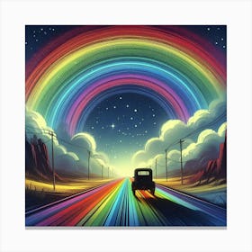 Rainbow road 1 Canvas Print