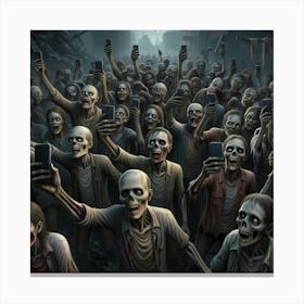 Zombies Selfie Canvas Print