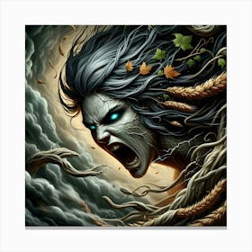 Goddess Of Plants Are Angry Canvas Print