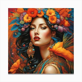 Mexican Woman Canvas Print