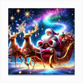 Santa's Magical Sleigh Canvas Print