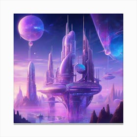 Futuristic City Canvas Print