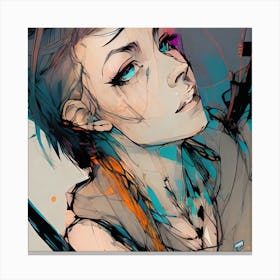 Girl With Blue Eyes Canvas Print