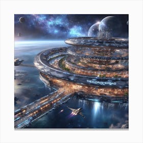 Futuristic City 83 Canvas Print