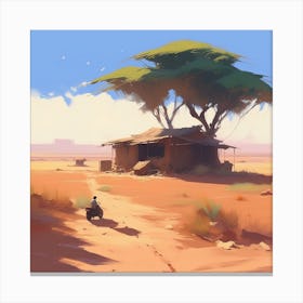 Shack In The Desert Canvas Print