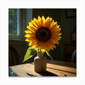 Sunflower In A Vase Canvas Print